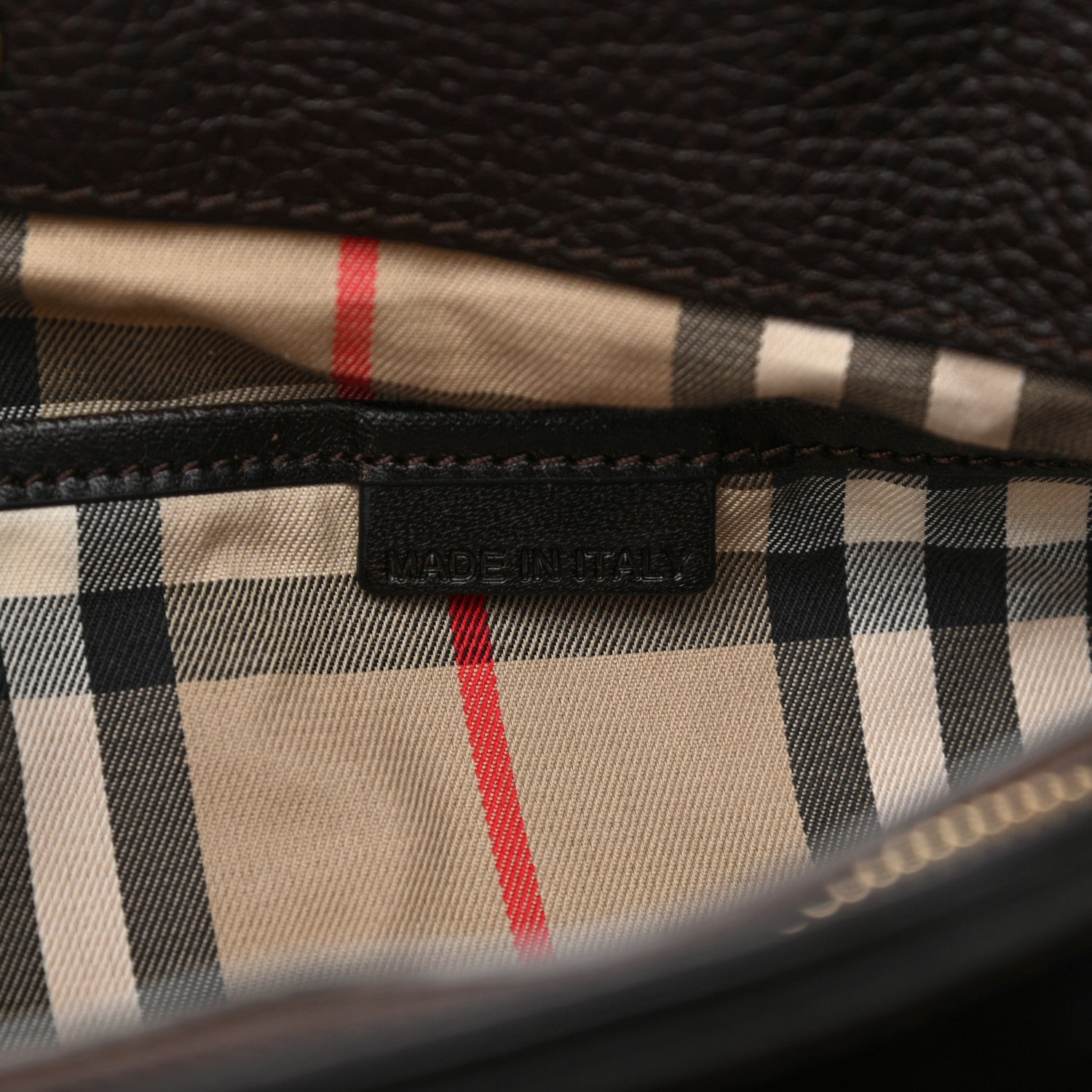 Burberry Bridle Calfskin Hepburn Satchel Brown 7 of 12