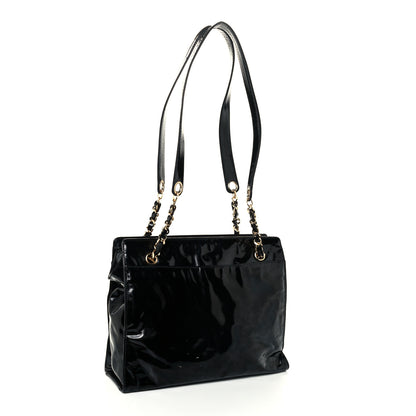 Chanel Patent CC Shoulder Bag Black 3 of 10
