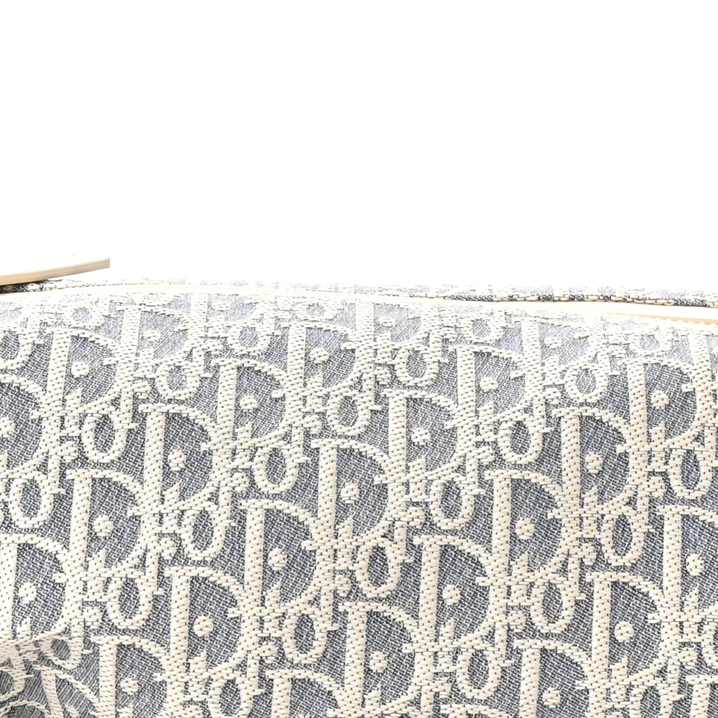 Oblique Raffia Effect Small D-Journey Bag Blue Light Biscuit