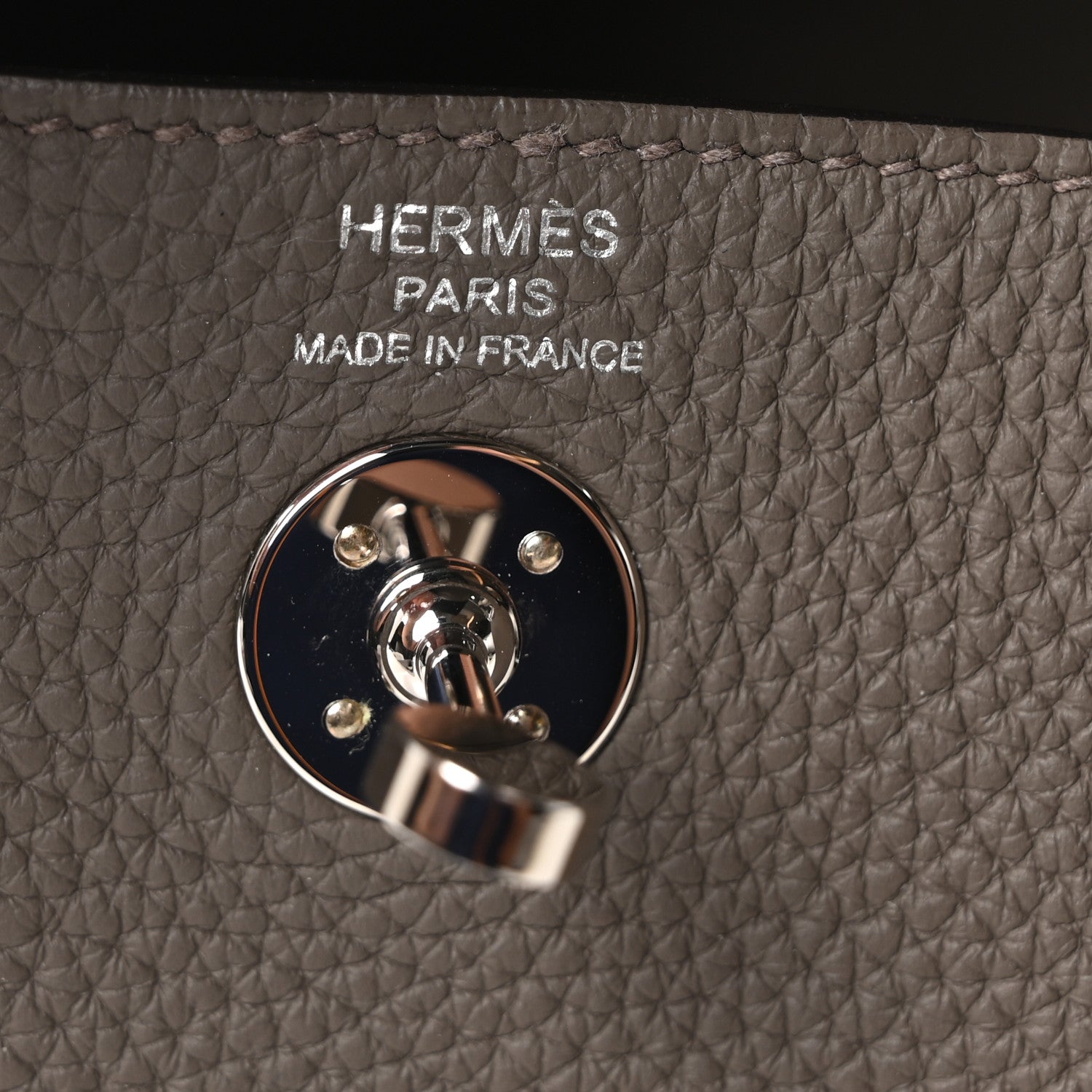 Hermes Taurillon Clemence Mini Lindy 20 Etain 5 of 9