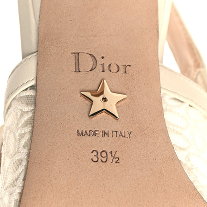 Christian Dior Lace Embroidered J'adior Slingback 65mm Pumps 39.5 White 7 of 9