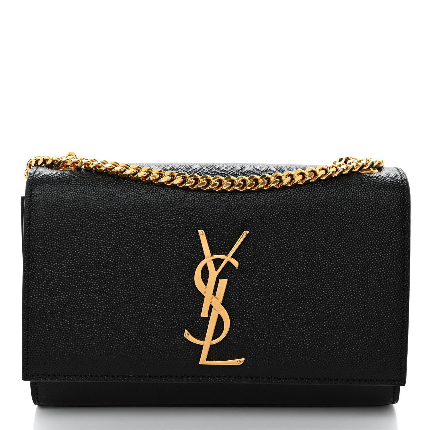 Saint Laurent Grain De Poudre Small Monogram Kate Satchel Black 1 of 9