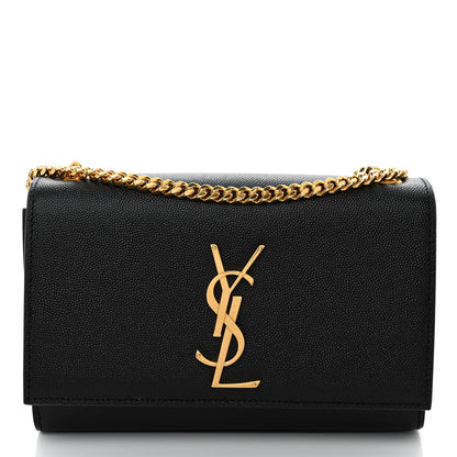 Saint Laurent Grain De Poudre Small Monogram Kate Satchel Black 1 of 9