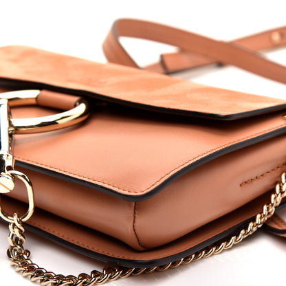 Chloe Suede Calfskin Small Faye Shoulder Bag Marrone 7 of 9