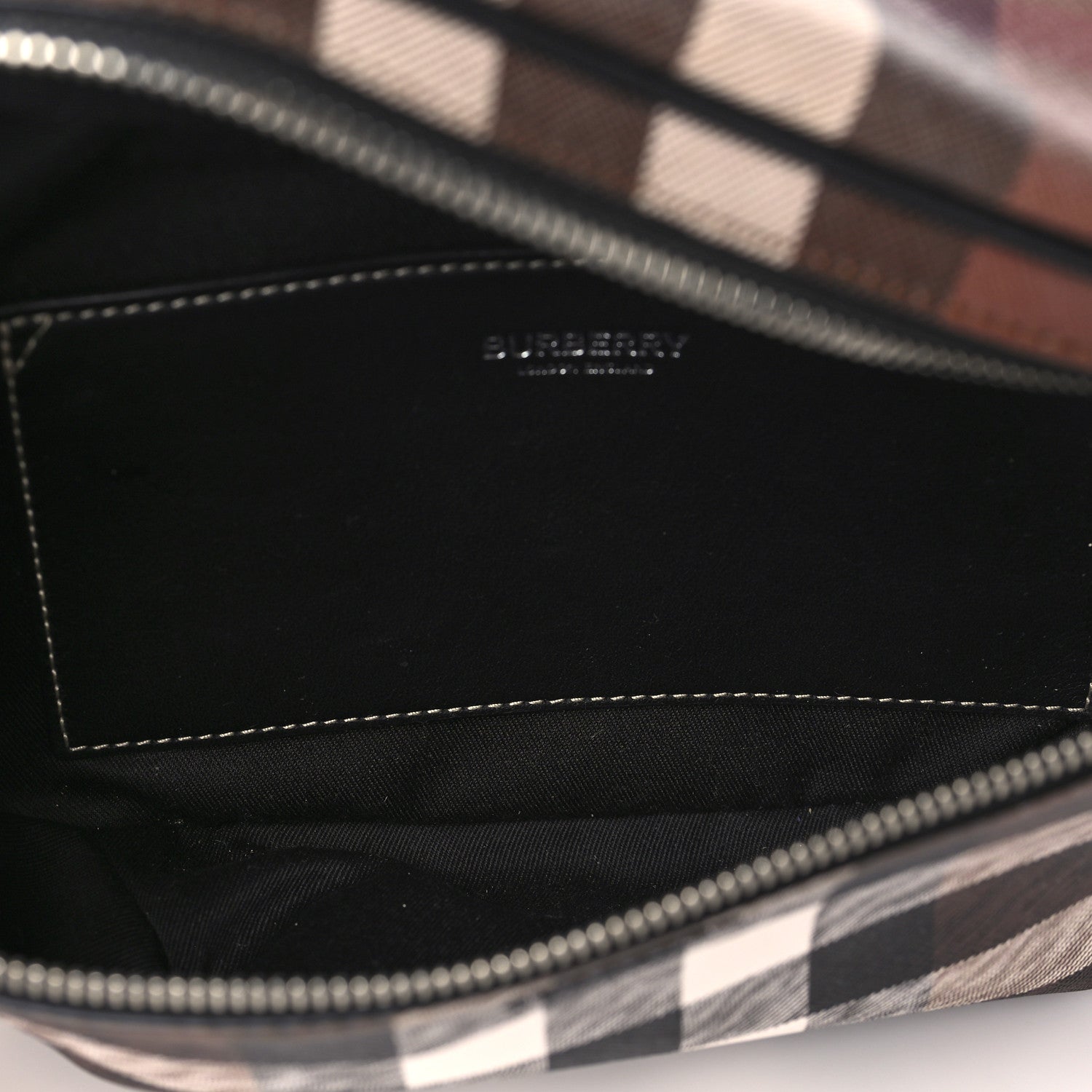 Burberry E-canvas Check Bum Bag Dark Birch Brown 5 of 9