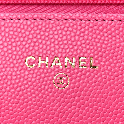 Chanel Caviar Quilted Wallet On Chain WOC Fuchsia 6 of 10