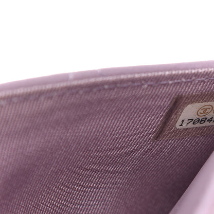 Chanel Lambskin Quilted Wallet On Chain WOC Light Purple 10 of 12