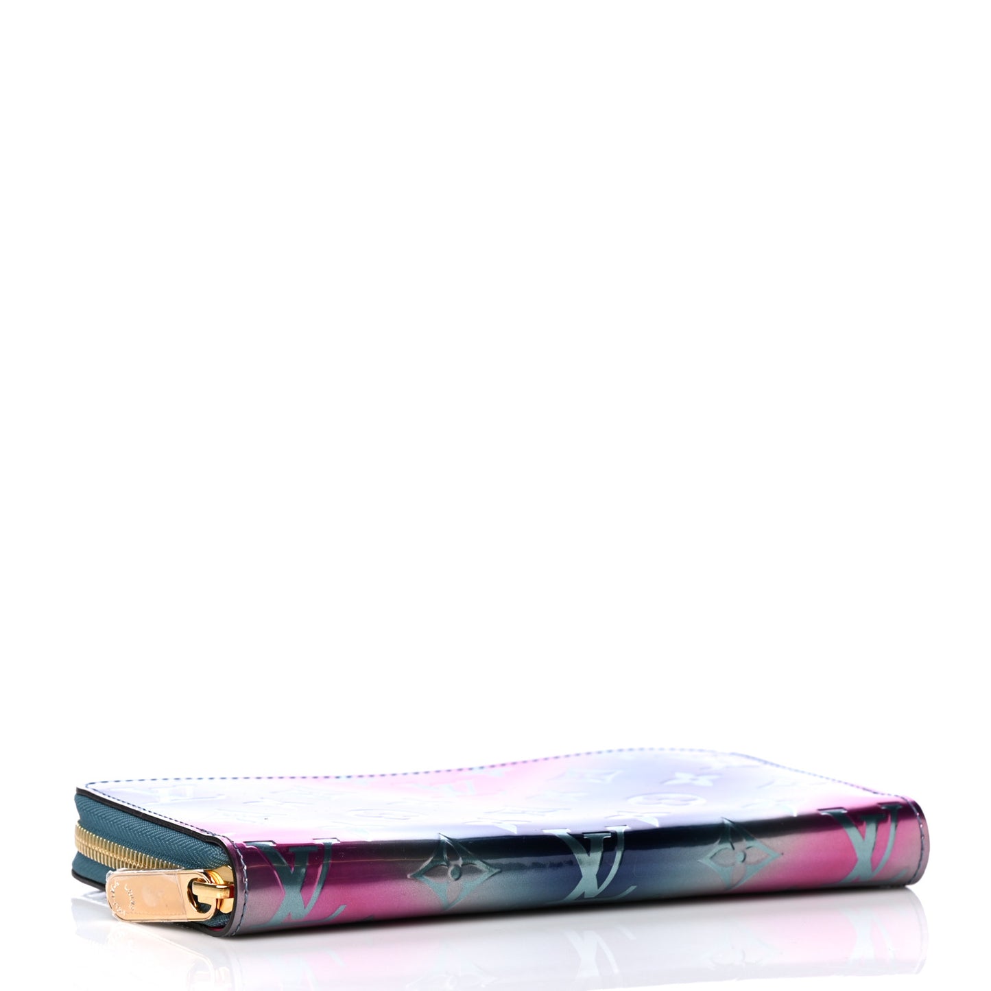 Metallic Vernis Degrade Zippy Wallet Blue Pink
