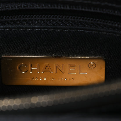 Chanel Caviar Diamond Stitched Small Top Handle Flap Black 6 of 10