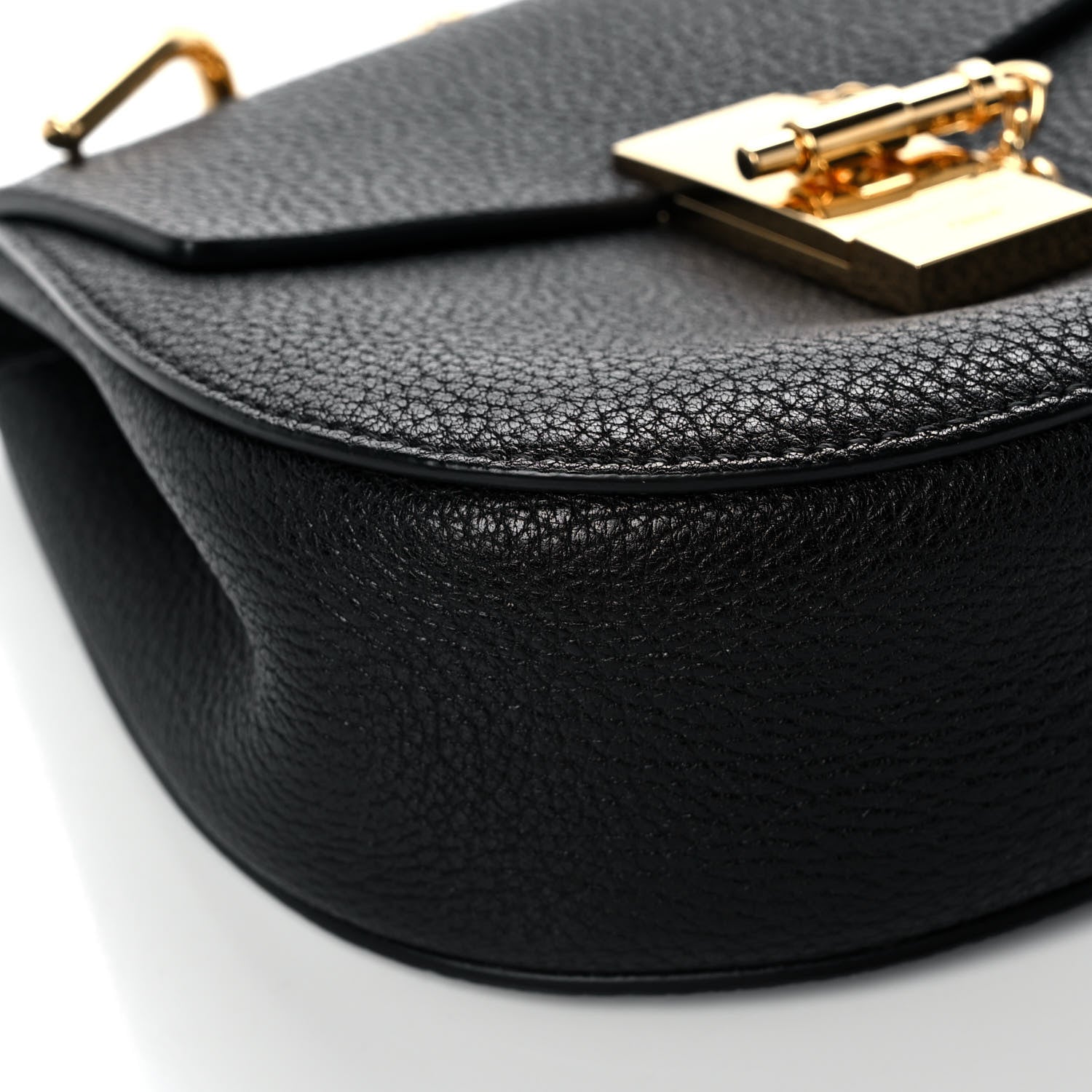 Chloe Grained Lambskin Mini Drew Shoulder Bag Black 4 of 8