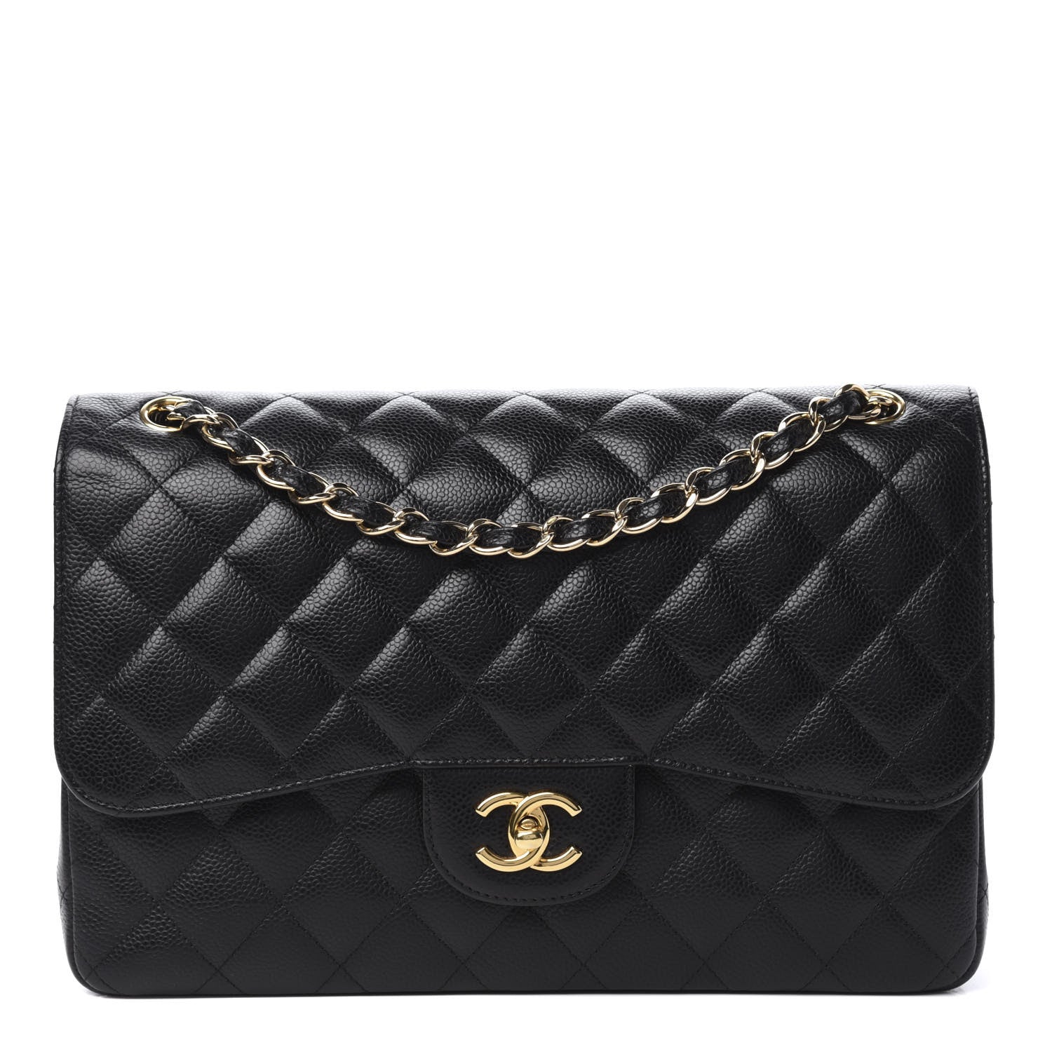 Chanel Caviar Quilted Jumbo Double Flap Black 1 of 12