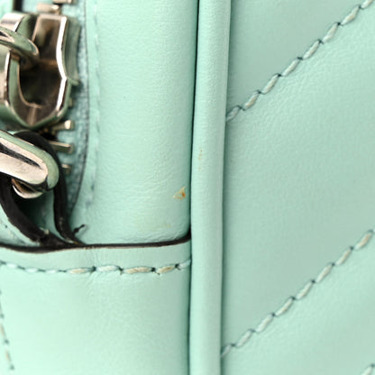 Gucci Calfskin Matelasse Mini GG Marmont Crossbody Bag Water Green 12 of 13