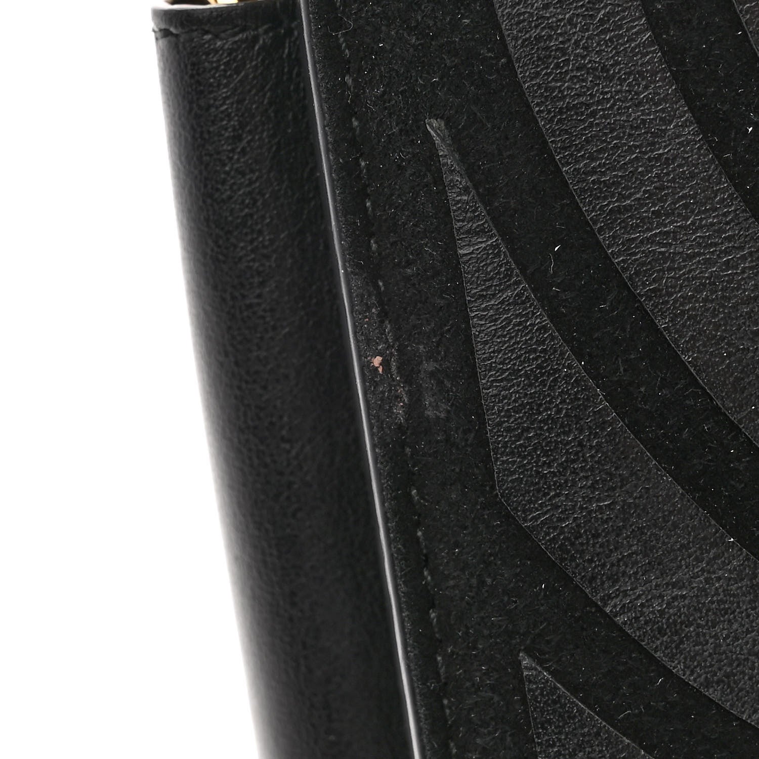 Salvatore Ferragamo Calfskin Suede Vara Bow Chain Flap Crossbody Black 15 of 15