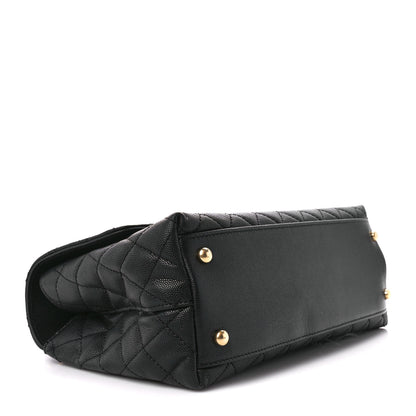 Chanel Caviar Quilted Small Coco Chain Handle Flap Black 4 of 12