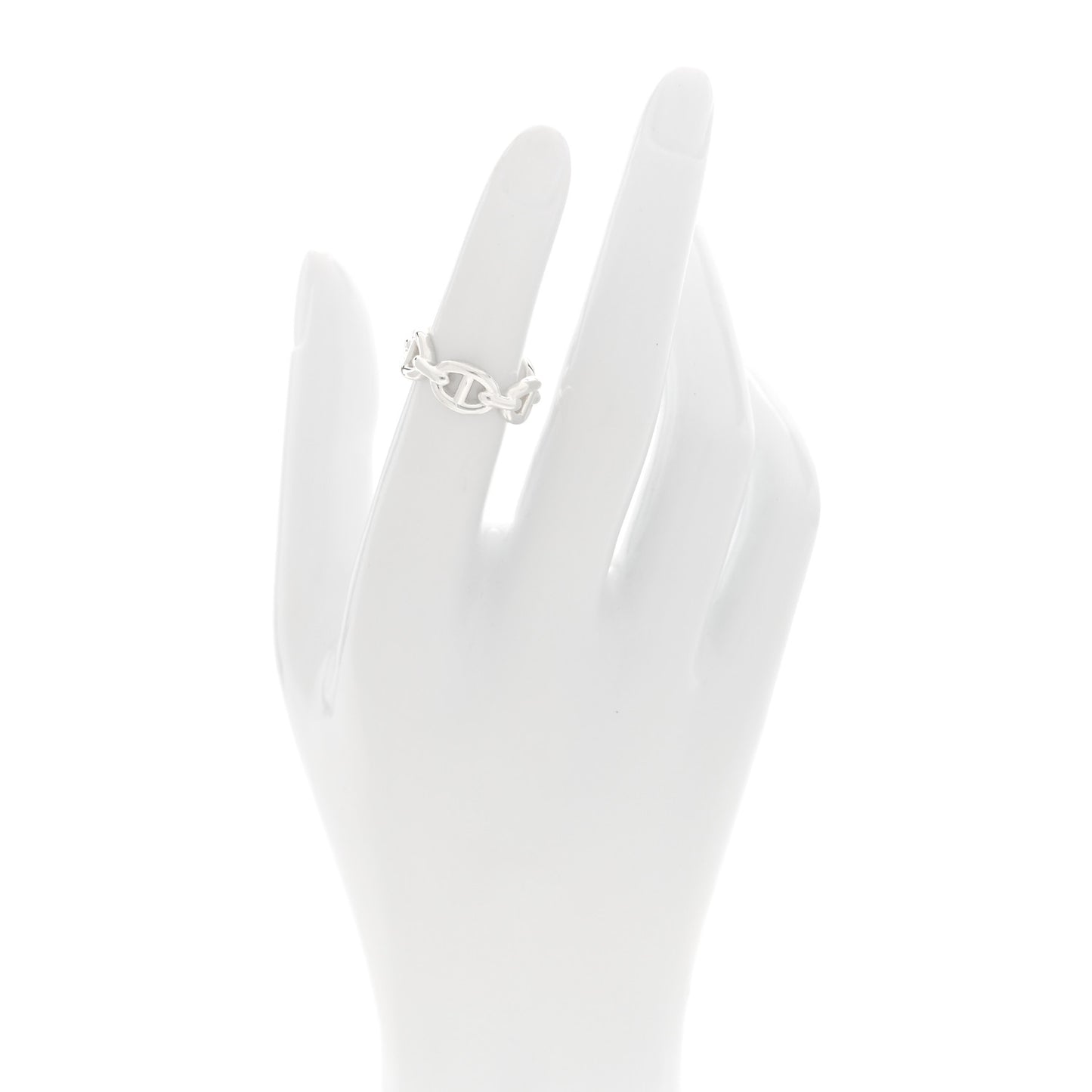 Sterling Silver PM Chaine d'Ancre Enchainee Band Ring 49 5