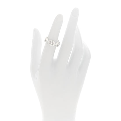 Hermes Sterling Silver PM Chaine d'Ancre Enchainee Band Ring 49 5 2 of 5
