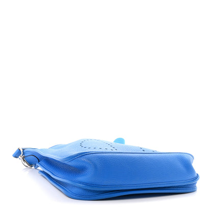 Hermes Taurillon Clemence Evelyne III PM Bleu Hydra 4 of 11