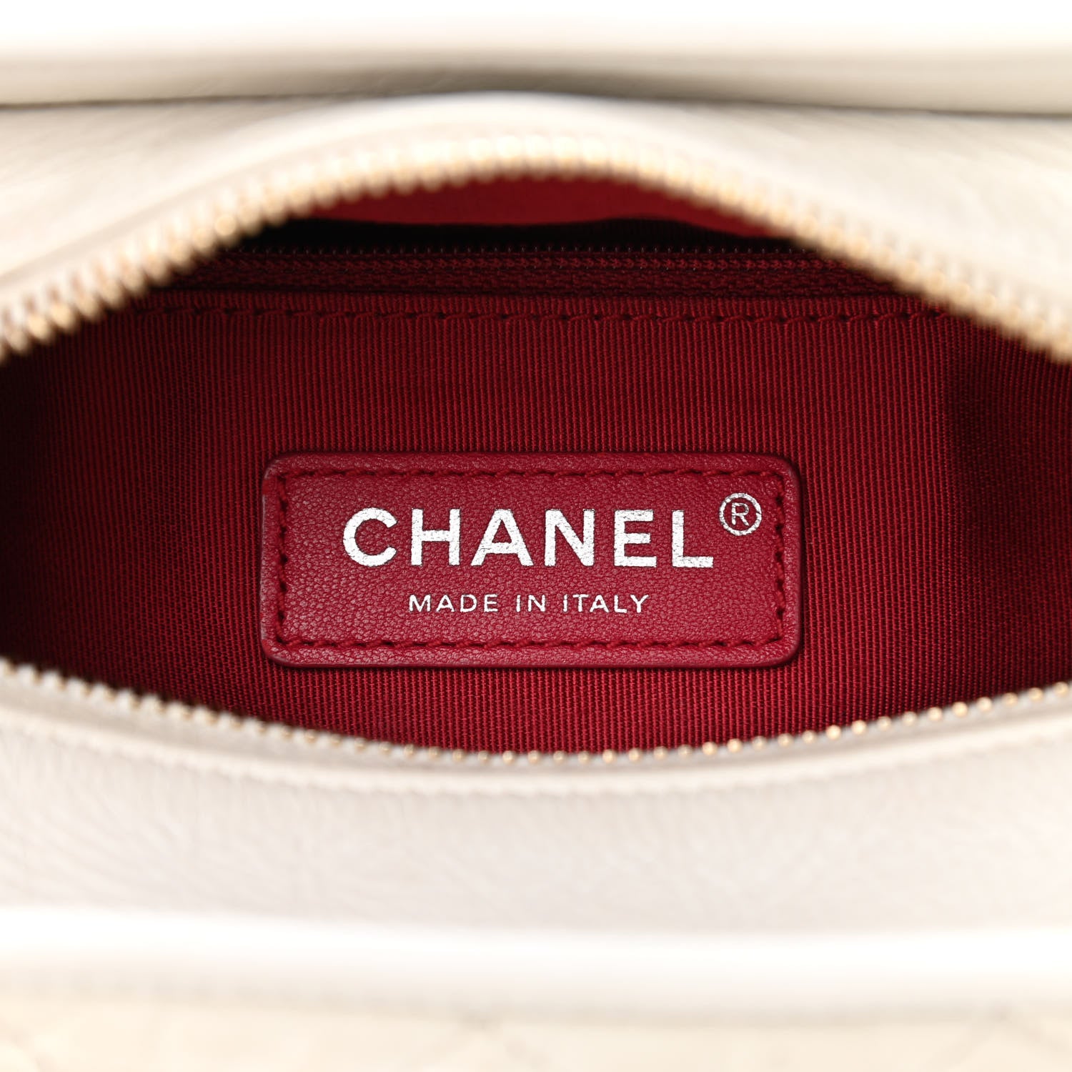 Chanel Aged Calfskin Quilted Small Gabrielle Hobo White 6 of 15