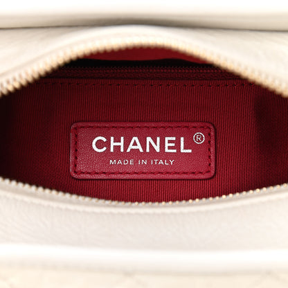 Chanel Aged Calfskin Quilted Small Gabrielle Hobo White 6 of 15