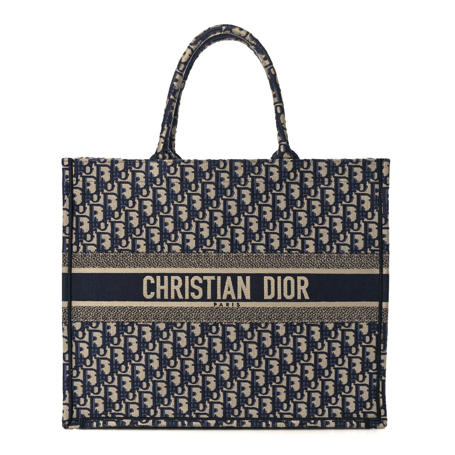 Oblique Large Book Tote Blue Multicolor