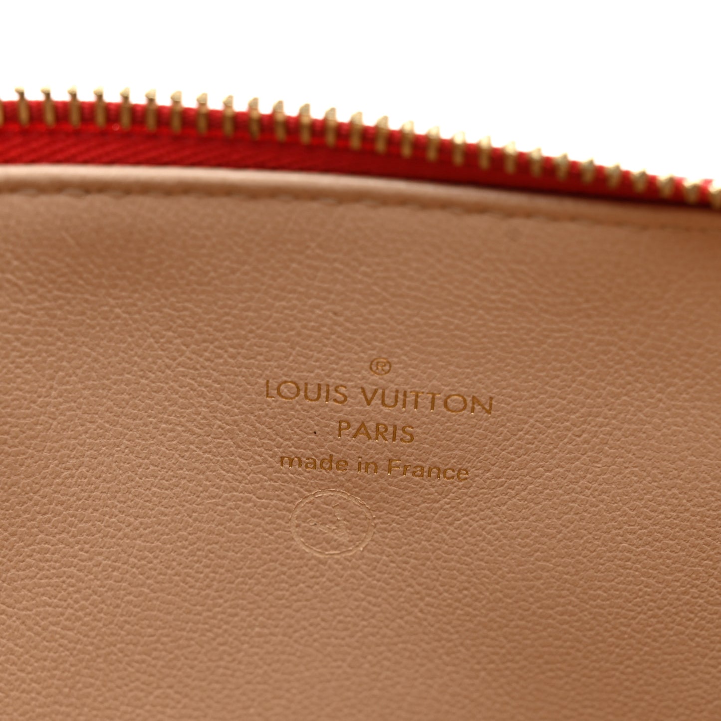 Lambskin Embossed Monogram Coussin PM Coquelicot Red