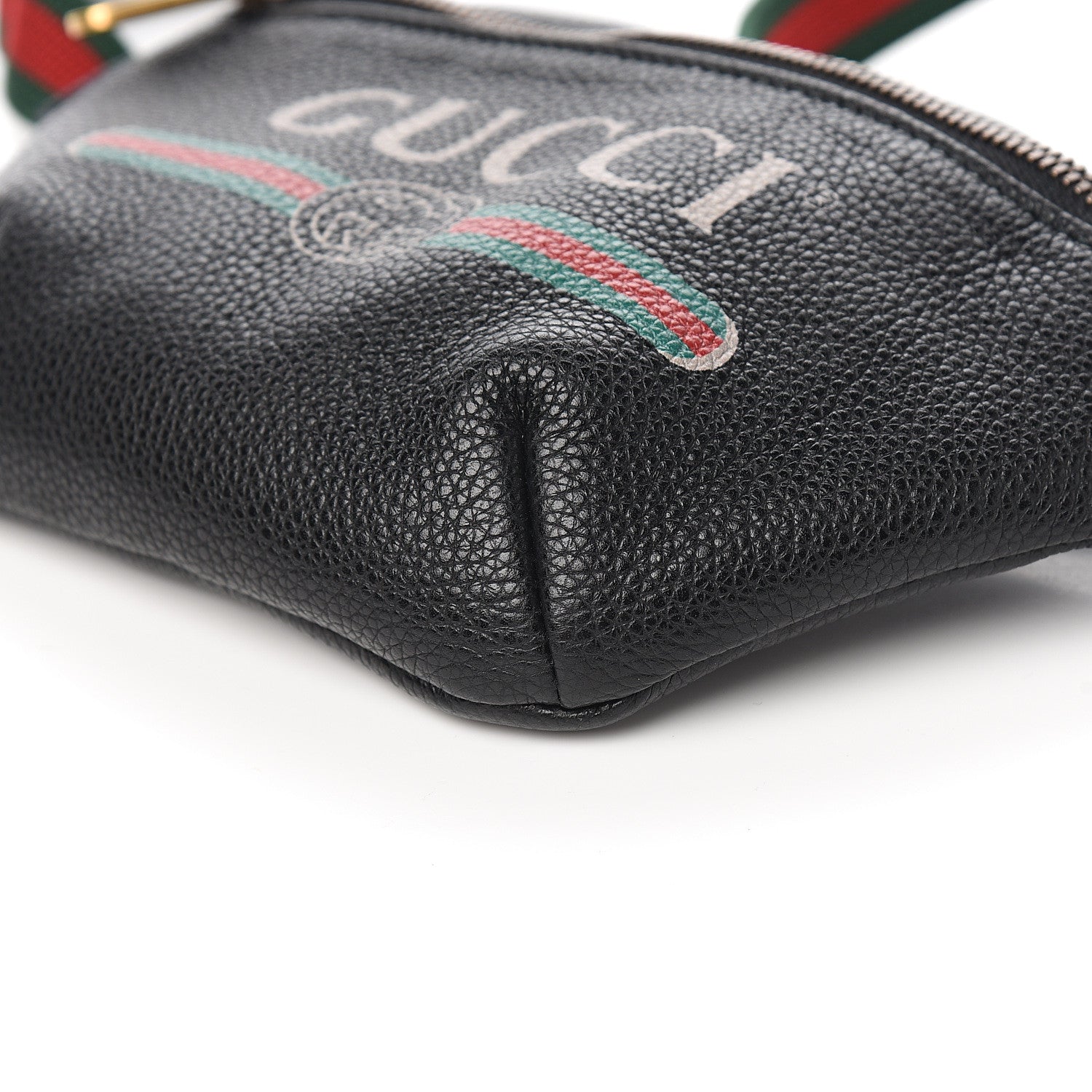Gucci Grained Calfskin Small Logo Belt Bag Black 8 of 9