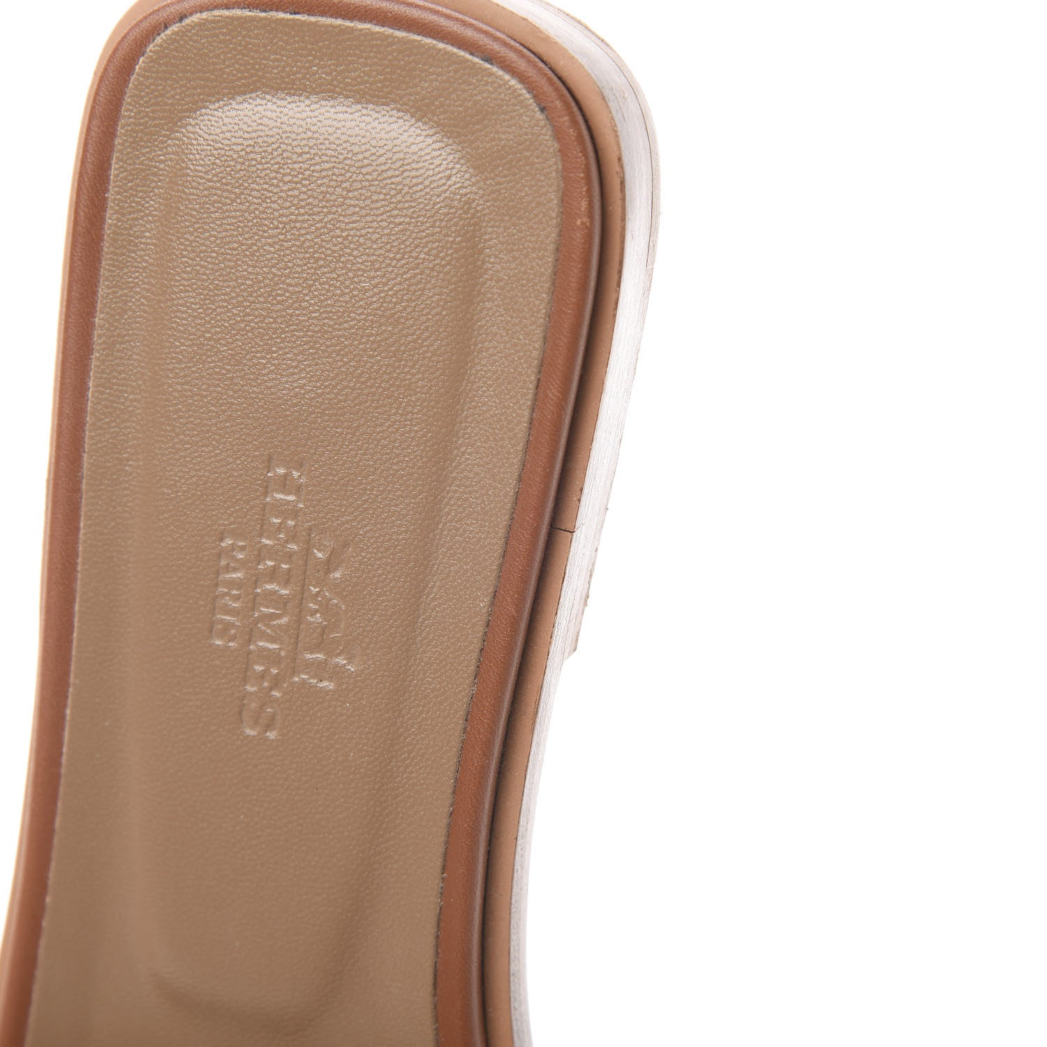 Hermes Box Calfskin Oran Sandals 38 Gold 13 of 15