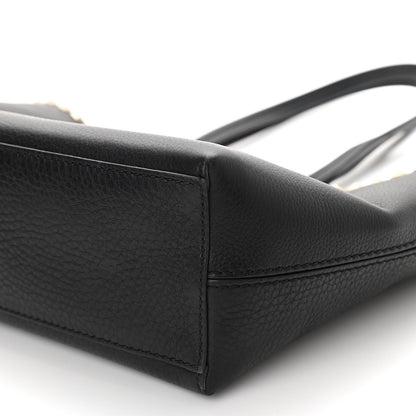 Valentino Garavani Grained Calfskin Small Rockstud Shoulder Tote Black 10 of 10