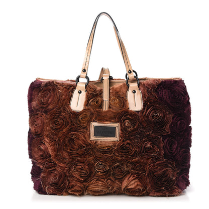 Valentino Garavani Silk Patent Rosier Tote Nude 1 of 11