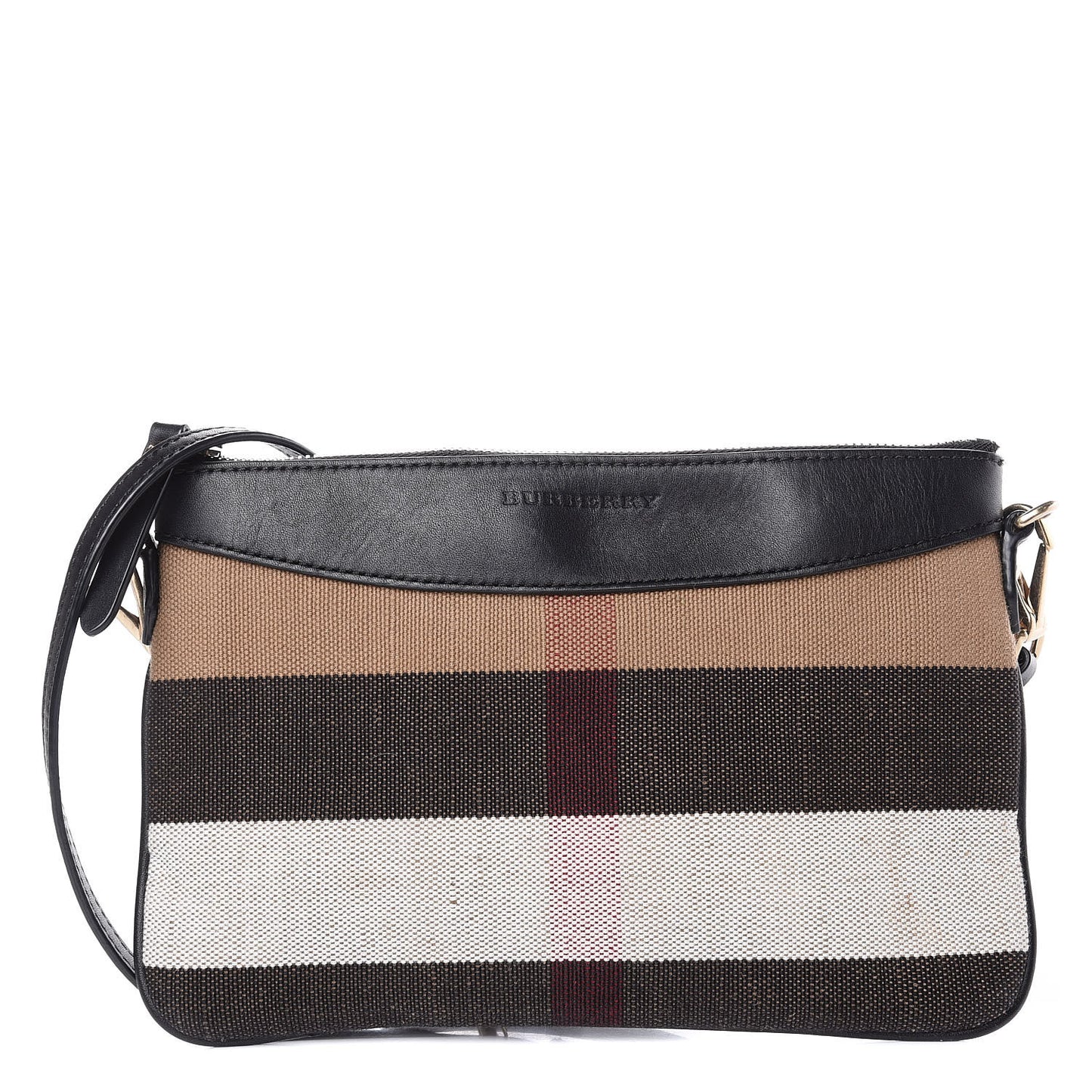 Mega Check Peyton Crossbody Clutch Bag Black