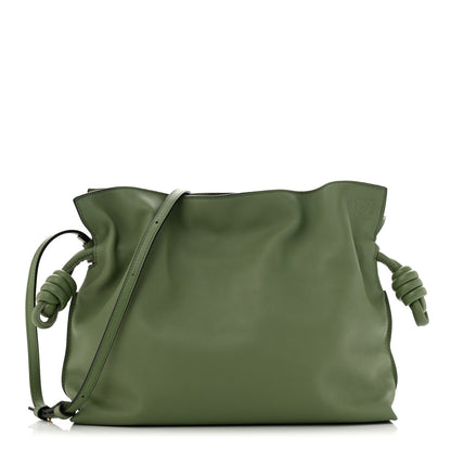 Loewe Calfskin Small Flamenco Knot Bag Avocado Green 1 of 11