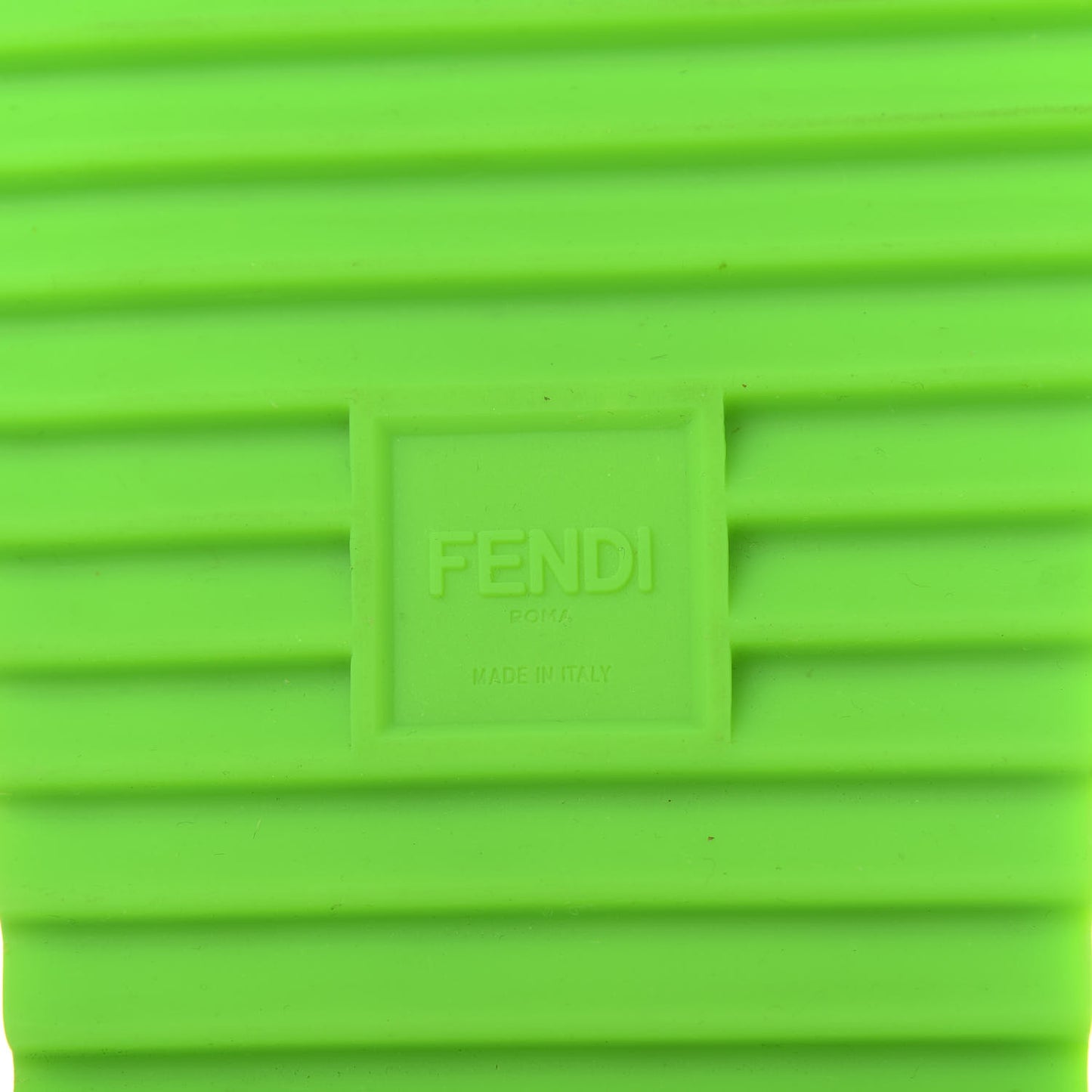 Rubber Logo Slide Sandals 9 Green