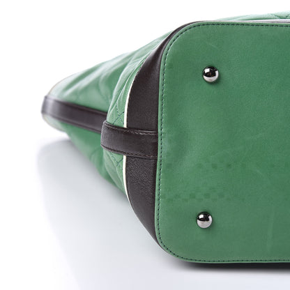 Chanel Lambskin Quilted Country Club Tote Green Black 5 of 13