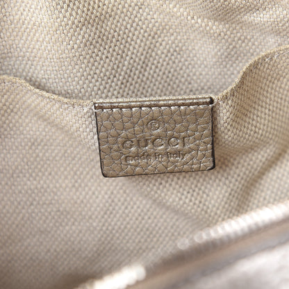 Gucci Metallic Pebbled Calfskin Small Soho Disco Bag Golden Beige 5 of 7