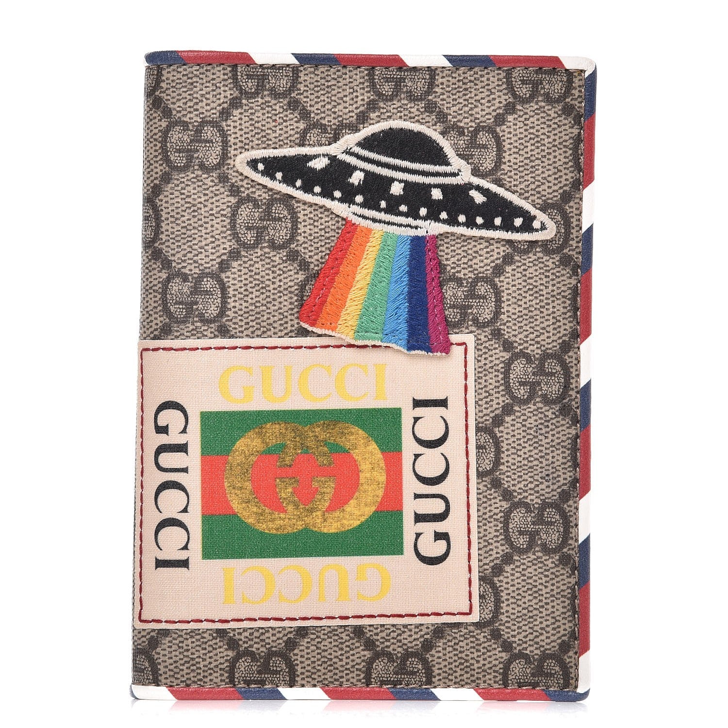 Gucci GG Supreme Monogram Courrier Passport Case 1 of 8