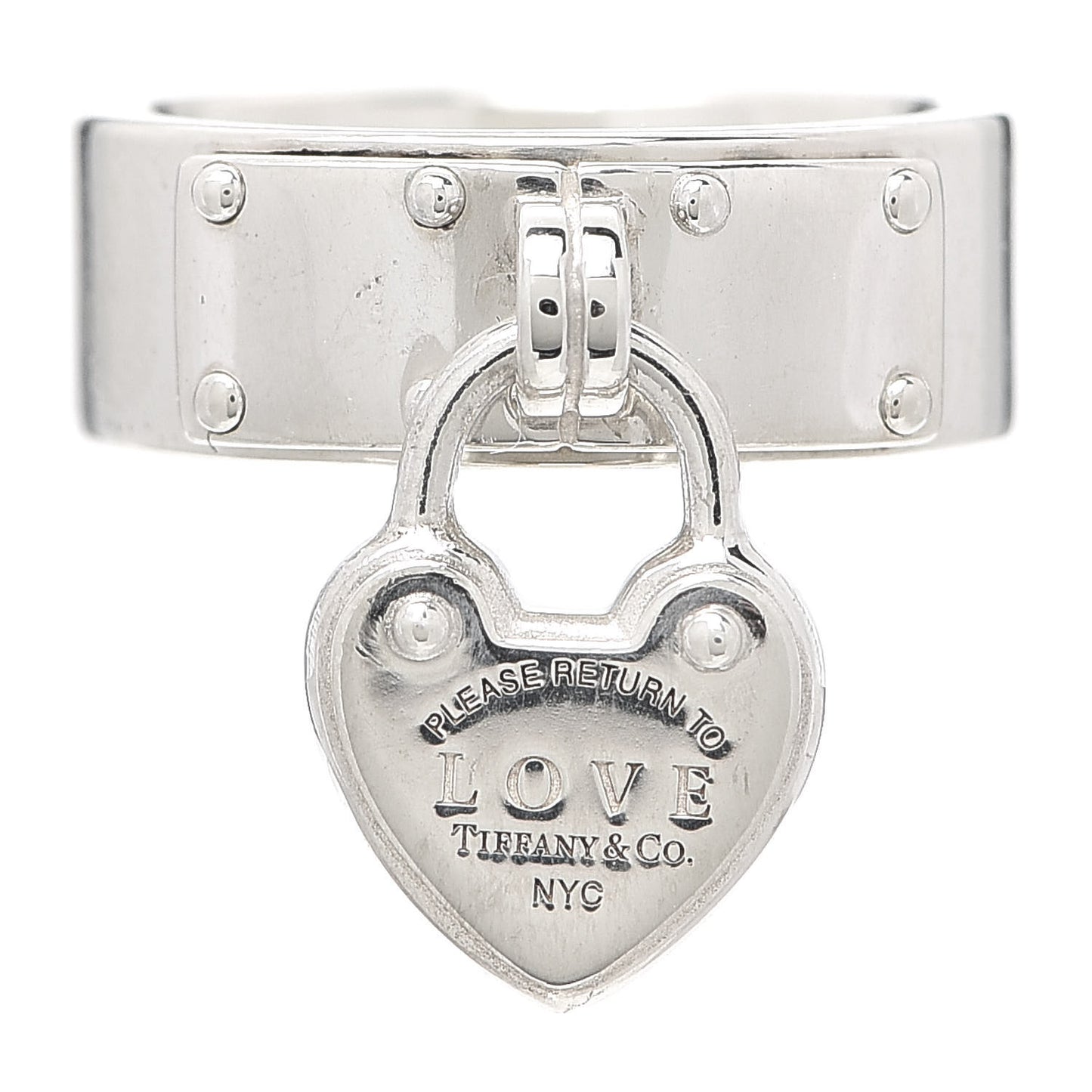 Sterling Silver Return To Tiffany Lock Love Ring 49 4.75
