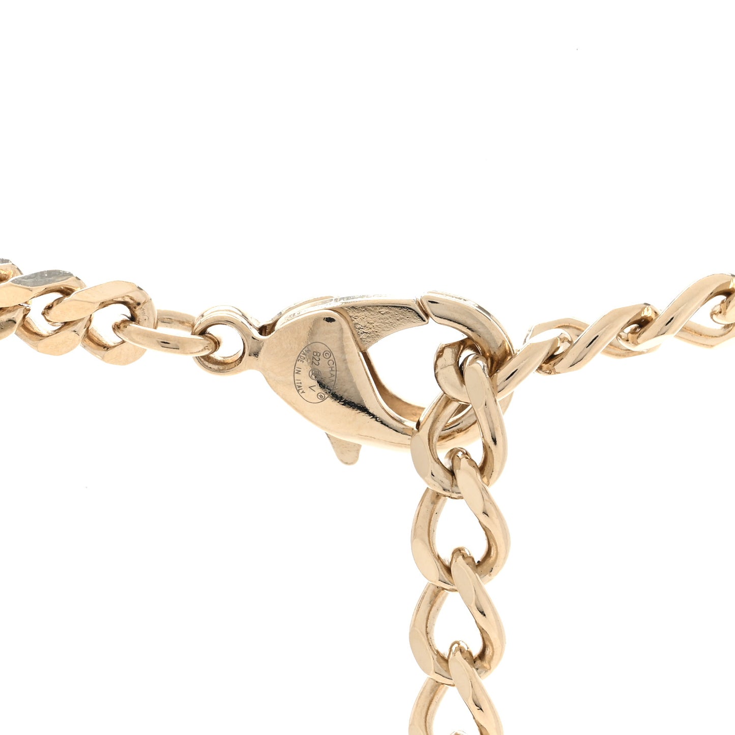 Crystal Chain CC Link Choker Gold Silver
