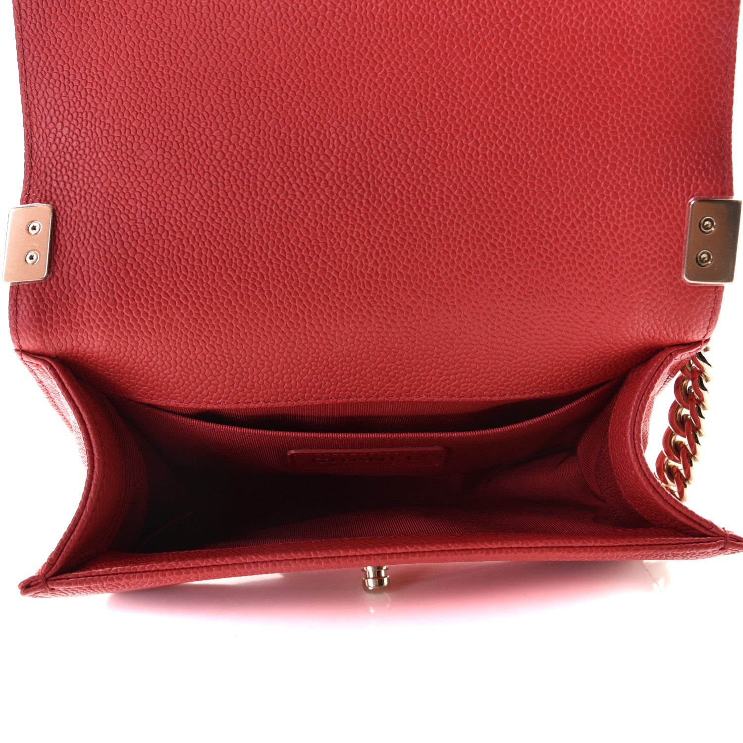 Chanel Caviar Quilted Small Boy Flap Red 5 of 9