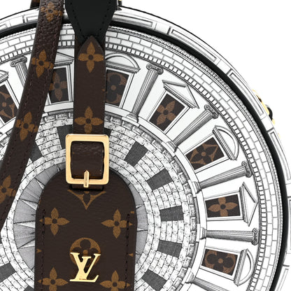 Louis Vuitton X FORNASETTI Calfskin Architettura Petite Boite Chapeau White Black 7 of 10