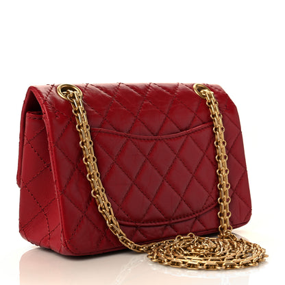 Chanel Aged Calfskin Quilted 2.55 Reissue Mini Flap Red 3 of 9