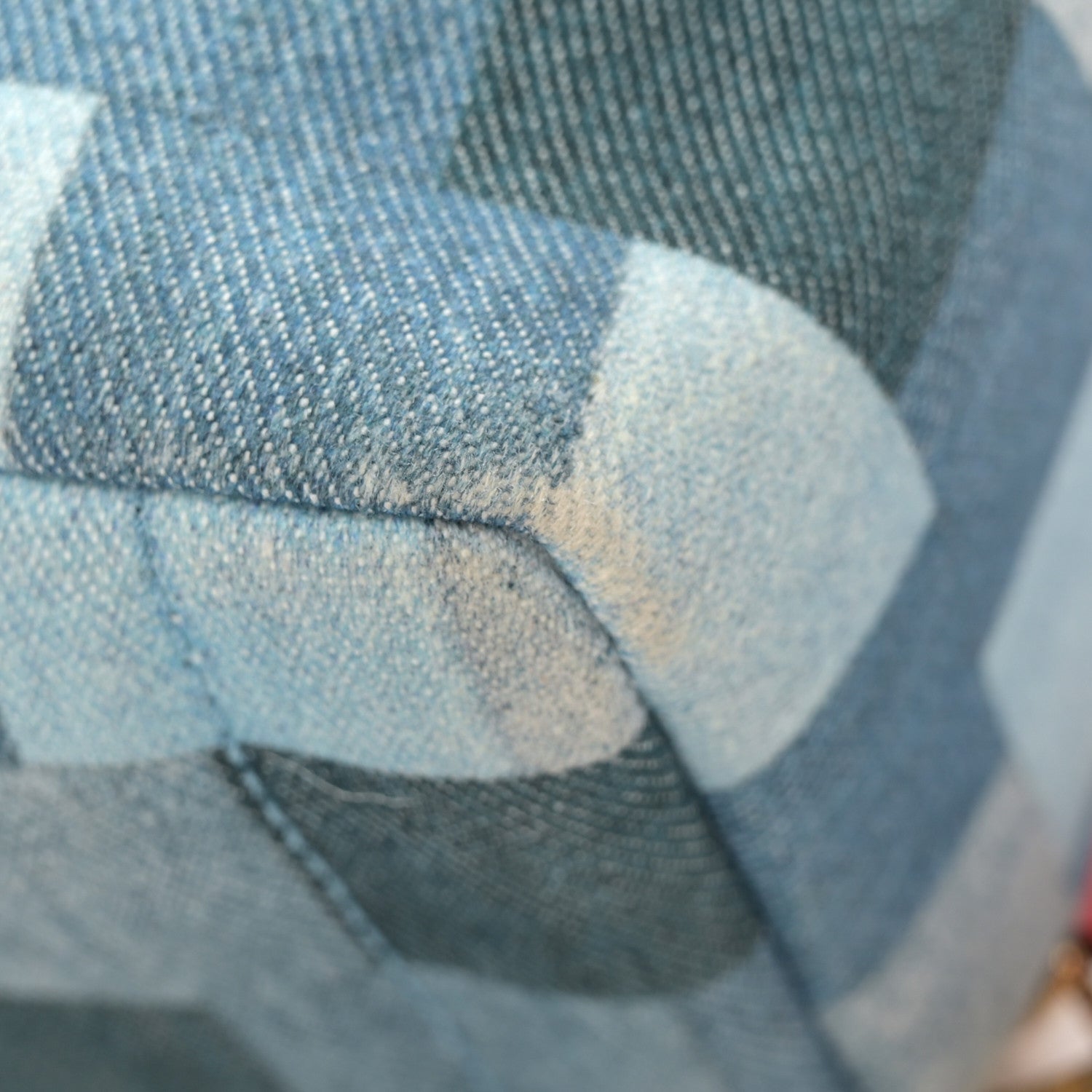 Louis Vuitton Denim Damier Monogram Patchwork Palm Springs Backpack Mini Blue Rouge 11 of 11
