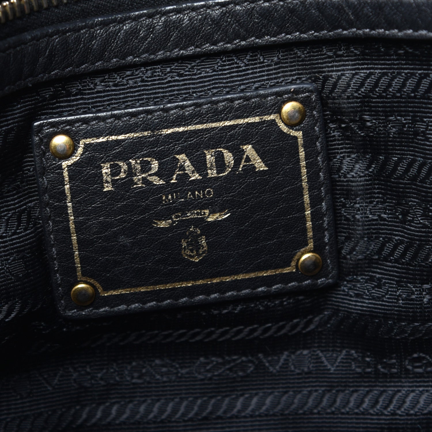 Prada Tessuto Nylon Vitello Daino Tote Black 6 of 8