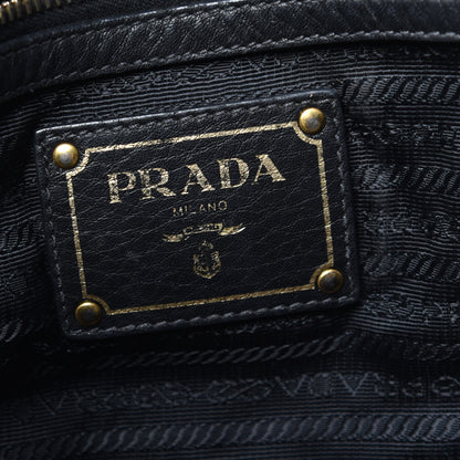 Prada Tessuto Nylon Vitello Daino Tote Black 6 of 8