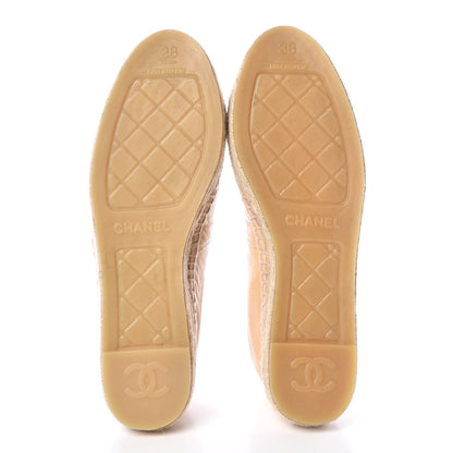 Chanel Lambskin CC Espadrilles 38 Beige Black 5 of 11