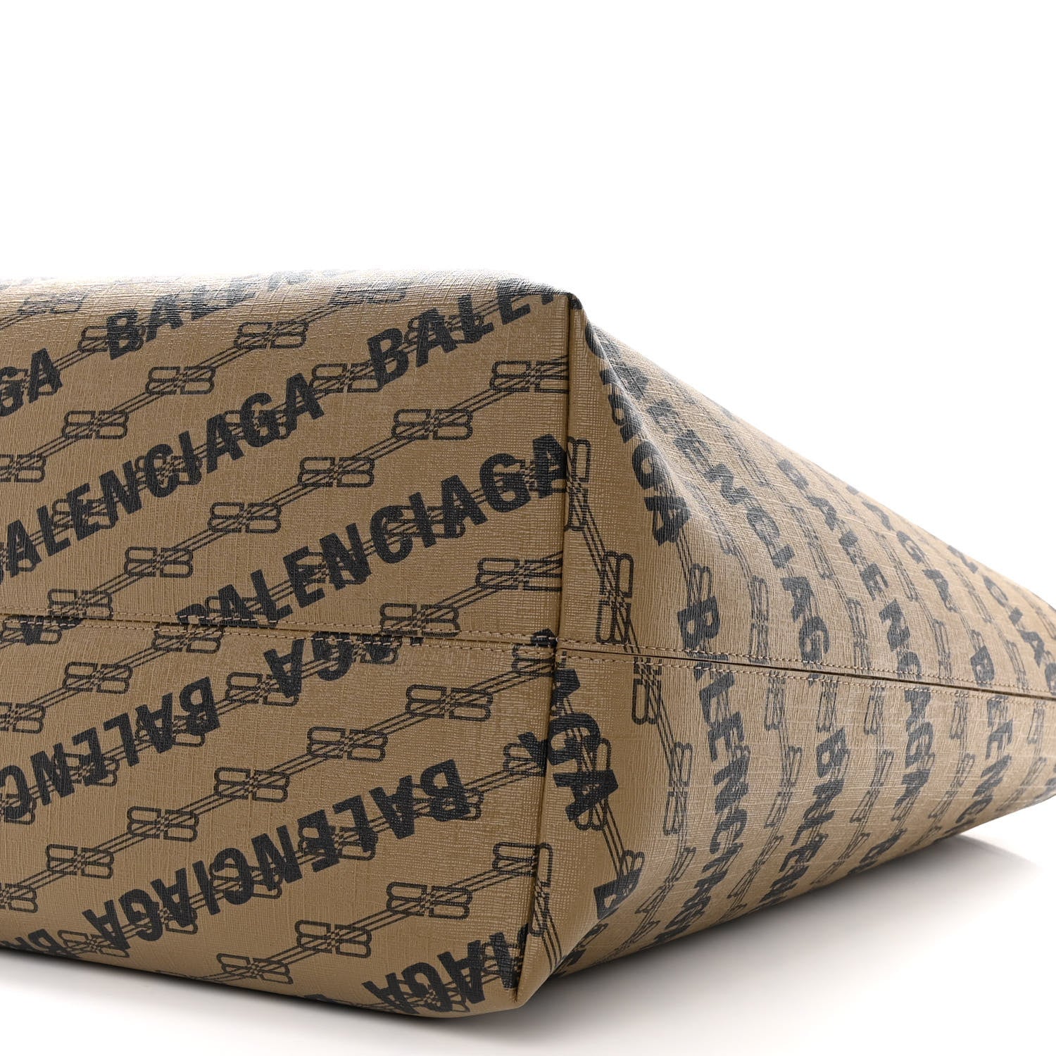 Balenciaga Coated Canvas BB Monogram Allover Logo Signature Tote Beige Brown Black 10 of 11