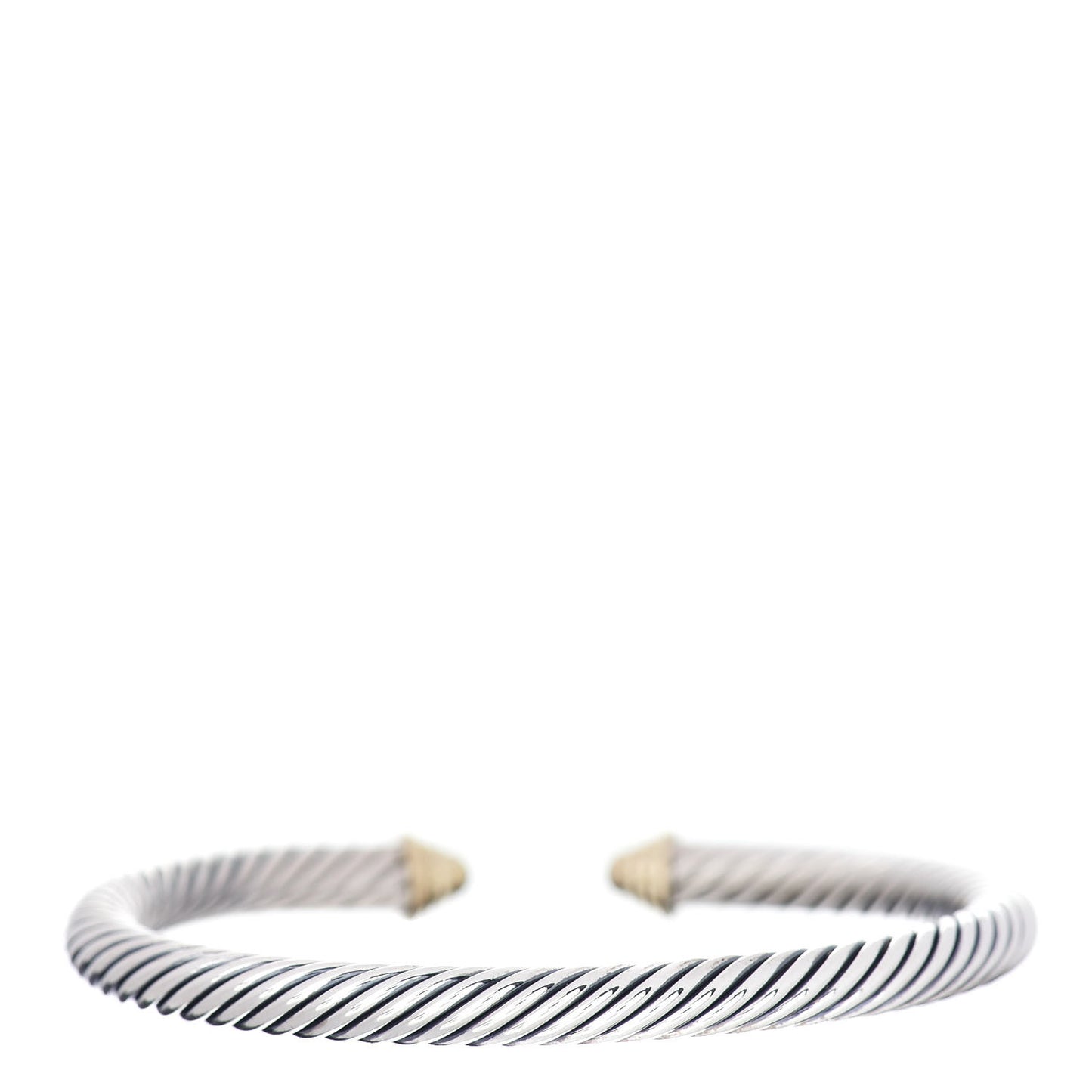 Sterling Silver 14K Yellow Gold 5mm Cable Classics Bracelet