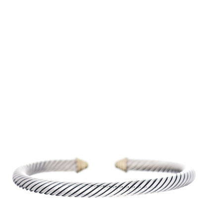 David Yurman Sterling Silver 14K Yellow Gold 5mm Cable Classics Bracelet 3 of 4