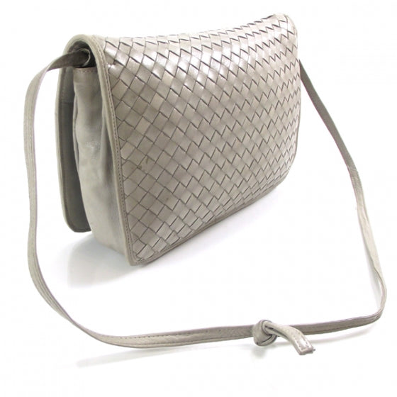 Vintage Woven Shoulder Bag Gray