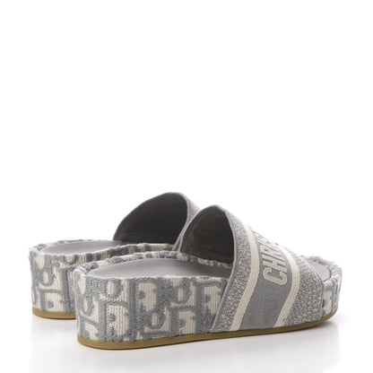 Christian Dior Oblique D-Way Platform Sandal 35 Grey Stone 4 of 7