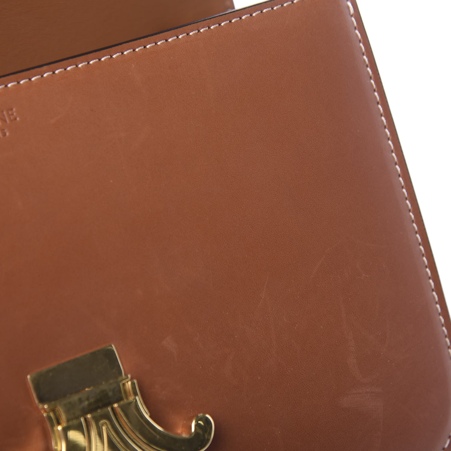 Celine Natural Calfskin Medium Triomphe Tan 14 of 14